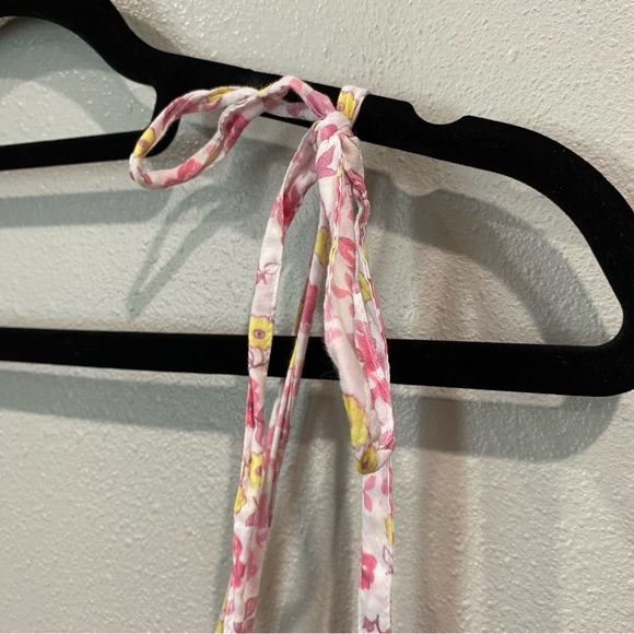 LoveShackFancy Corset Lace Midi Dress Eyelet Pink White Yellow 0 - Picture 6 of 12